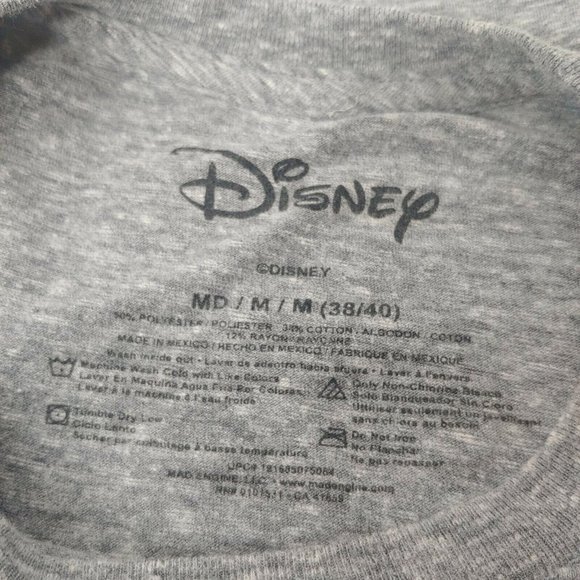 Disney Mickey Mouse Mens Medium T Shirt Short Sleeve Gray Super Soft Heather - Picture 4 of 4